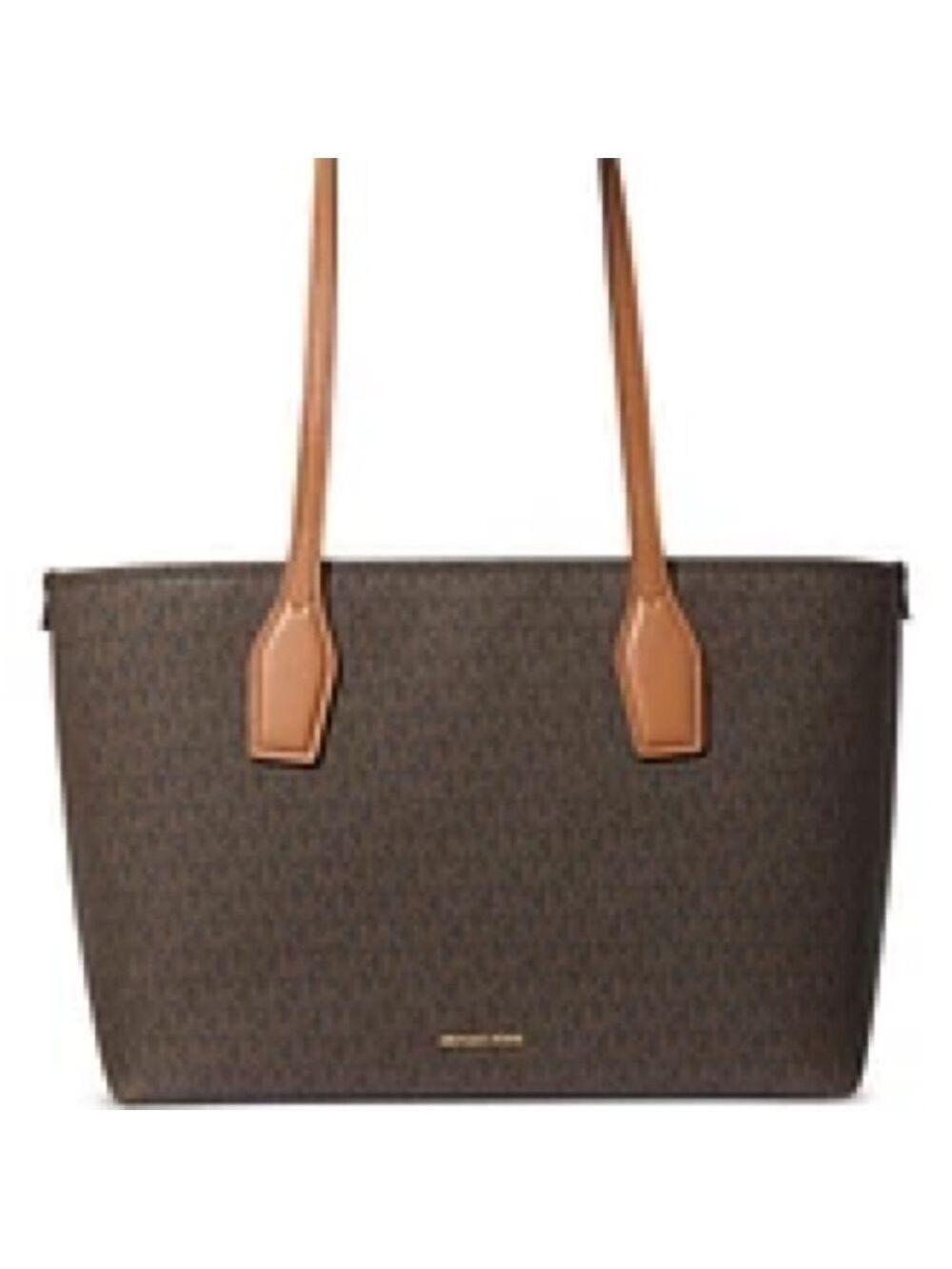 Michael Kors Medium Charlie Tote Acorn Brown Logo NWT - Picture 3 of 16